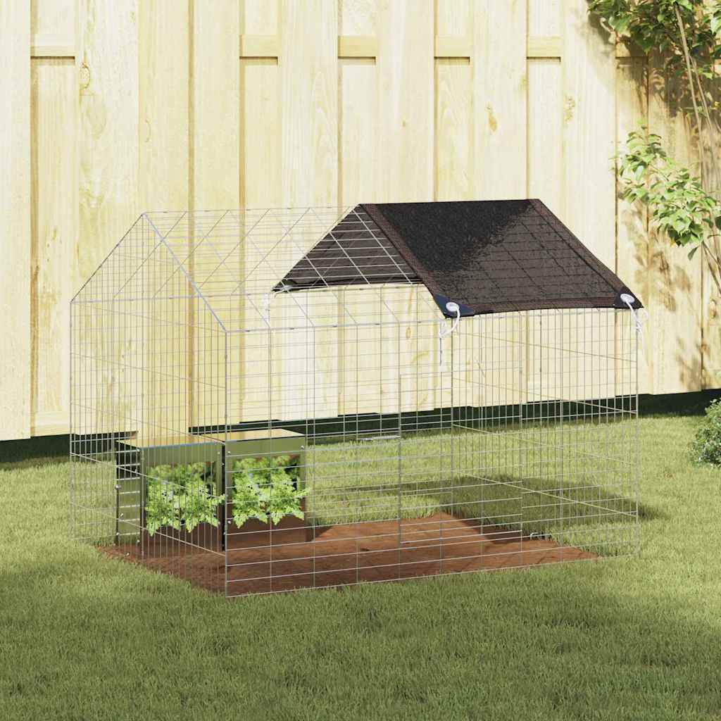 Kanin Bur Sølv 100 x 78 x 78 cm Galvaniseret stål billede