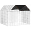 Kanin Bur Sølv 100 x 78 x 78 cm Galvaniseret stål