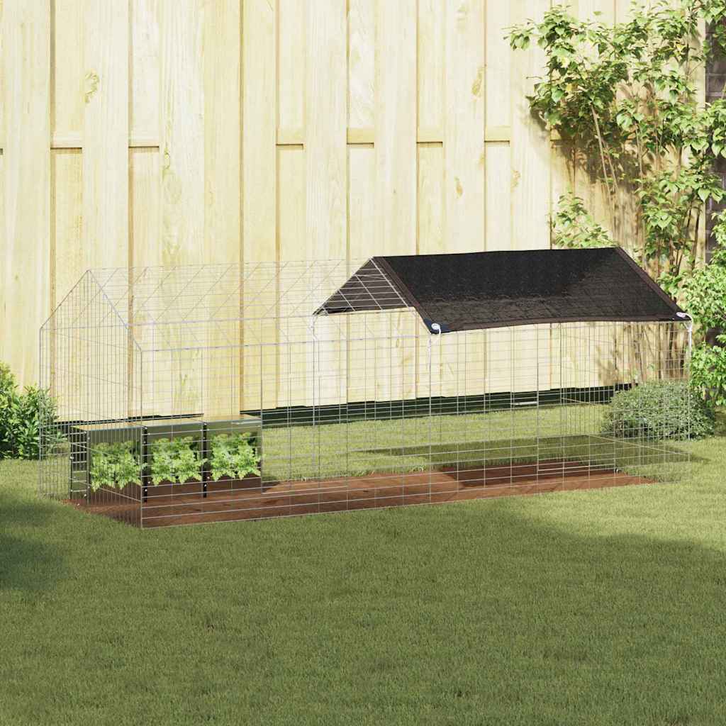Kanin Bur Sølv 200 x 78 x 78 cm Galvaniseret stål billede