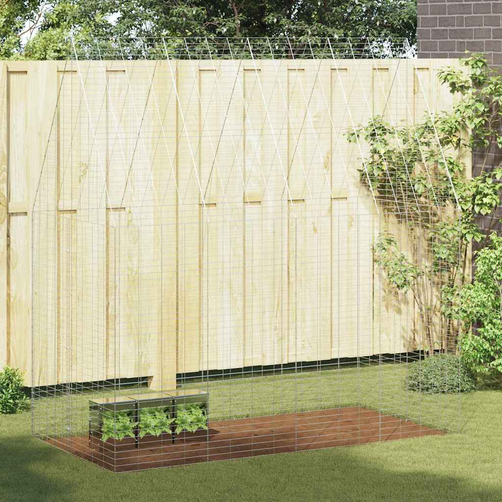 Kanin Bur Sølv 200 x 100 x 210 cm Galvaniseret stål billede