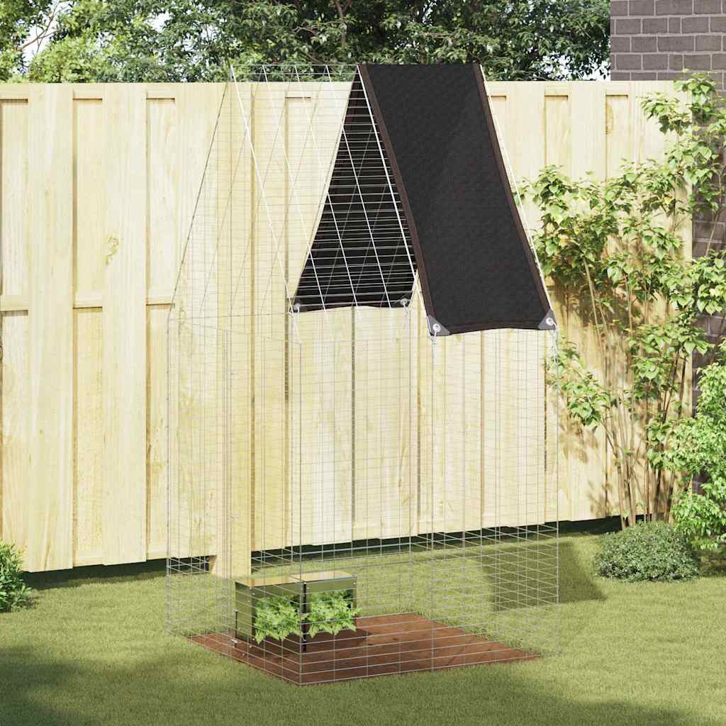 Kanin Bur Sølv 100 x 100 x 210 cm Galvaniseret stål billede