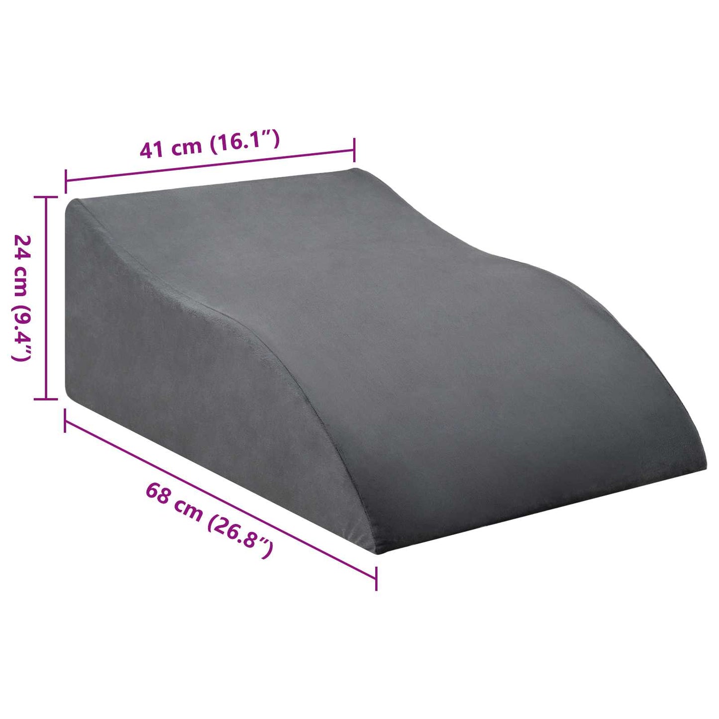 Benpude 68 x 41 x 24 cm PU Skum Grå