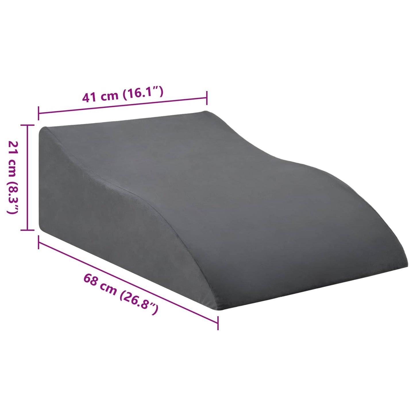 Benpude 68 x 41 x 21 cm PU Skum Grå