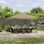 Pavillon 3 x 3 m Beige Polyester og Stål 190 gsm