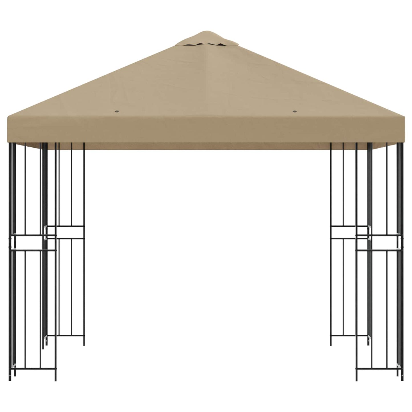 Pavillon 3 x 3 m Beige Polyester og Stål 190 gsm