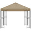 Pavillon 3 x 3 m Beige Polyester og Stål 190 gsm