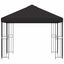 Pavillon 3 x 3 m Antracit Polyester og Stål 190 gsm