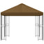 Pavillon 3 x 3 m Gråbrun Polyester og Stål 190 gsm