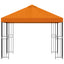Pavillon 3 x 3 m Orange Polyester og Stål 190 gsm