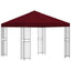 Pavillon 3 x 3 m Bordeaux Polyester og Stål 190 gsm