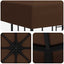Pavillon 3 x 3 m Brun Polyester og Stål 190 gsm