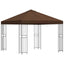 Pavillon 3 x 3 m Brun Polyester og Stål 190 gsm
