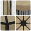 Havelæger med sidevægge 3 x 3 m Beige Polyester og Stål 190 gsm