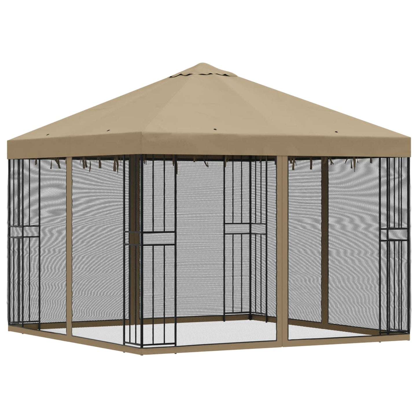 Havelæger med sidevægge 3 x 3 m Beige Polyester og Stål 190 gsm