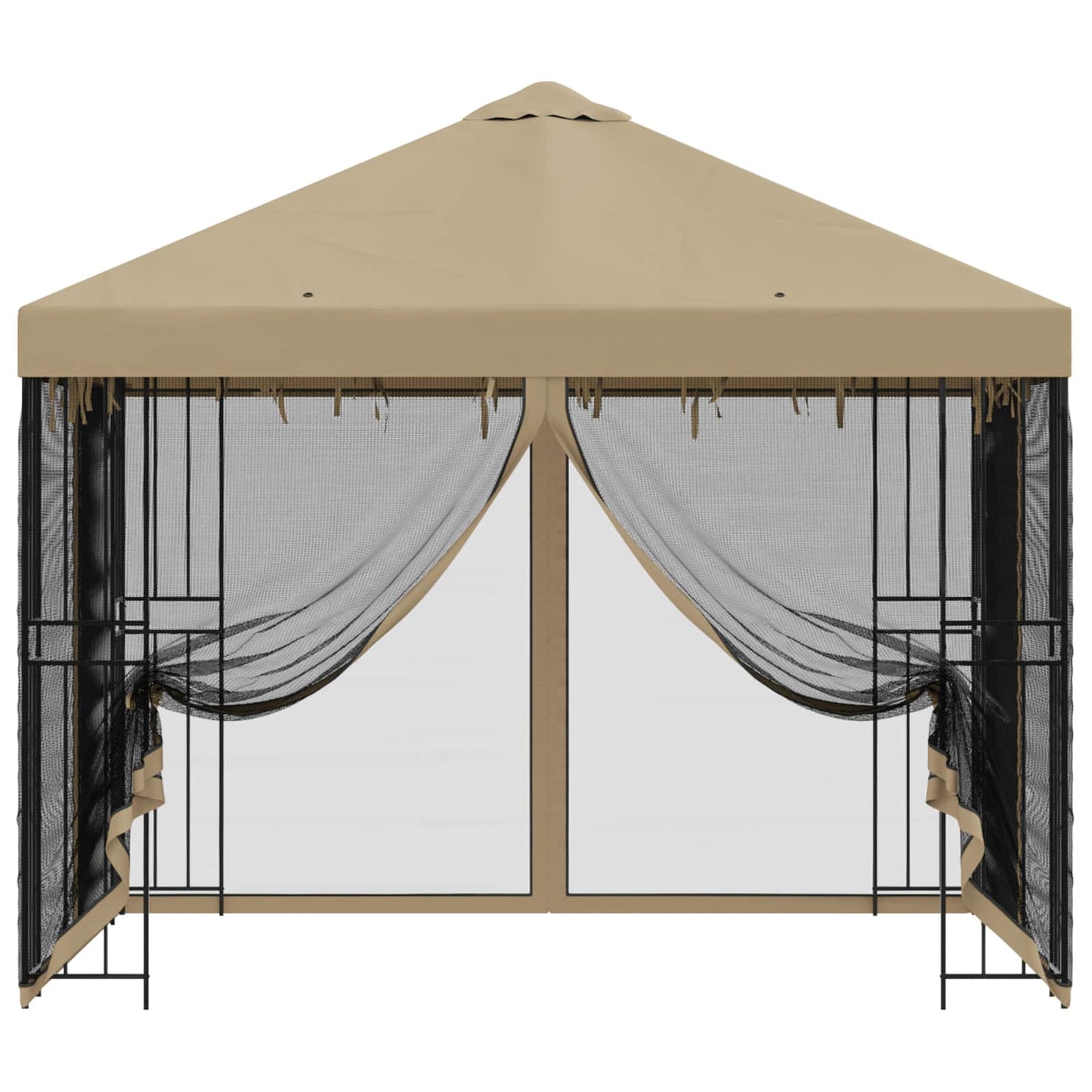Havelæger med sidevægge 3 x 3 m Beige Polyester og Stål 190 gsm