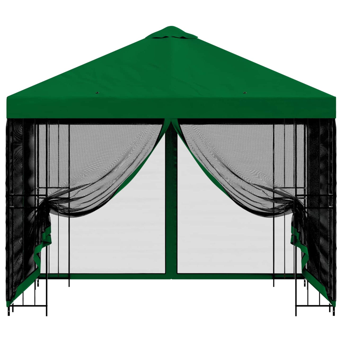 Havelæger med sidevægge 3 x 3 m Grøn Polyester og Stål 190 gsm