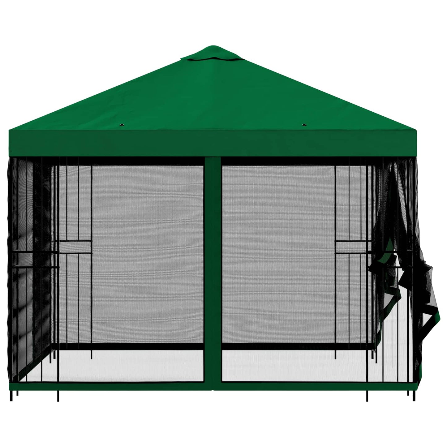 Havelæger med sidevægge 3 x 3 m Grøn Polyester og Stål 190 gsm