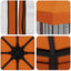 Havelæger med sidevægge 3 x 3 m Orange Polyester og Stål
