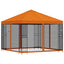 Havelæger med sidevægge 3 x 3 m Orange Polyester og Stål