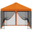 Havelæger med sidevægge 3 x 3 m Orange Polyester og Stål