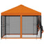 Havelæger med sidevægge 3 x 3 m Orange Polyester og Stål