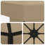 Pavillon 3 x 3 m Beige Polyester og Stål 190 gsm