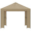 Pavillon 3 x 3 m Beige Polyester og Stål 190 gsm