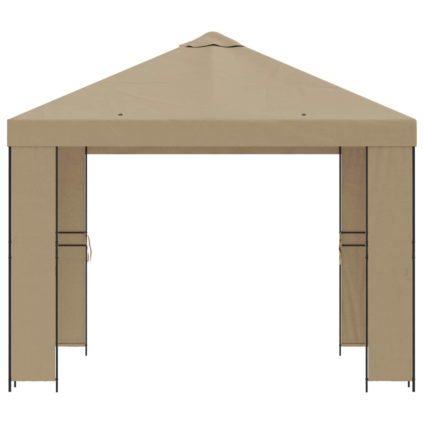 Pavillon 3 x 3 m Beige Polyester og Stål 190 gsm