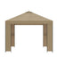Pavillon 3 x 3 m Beige Polyester og Stål 190 gsm