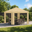 Pavillon 3 x 3 m Cremefarvet Polyester og Stål 190 gsm