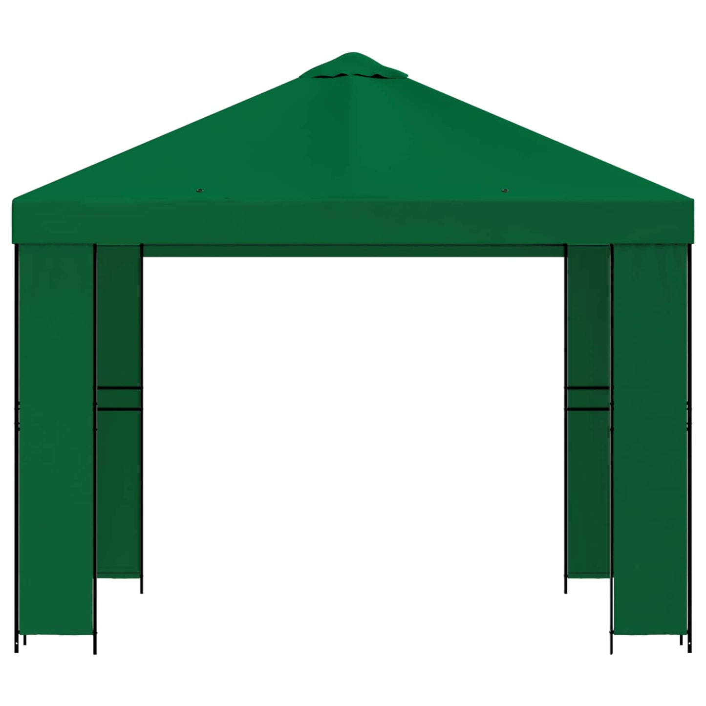 Pavillon 3 x 3 m Grøn Polyester og Stål 190 gsm