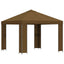 Pavillon 3 x 3 m Gråbrun Polyester og Stål 190 gsm