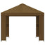 Pavillon 3 x 3 m Gråbrun Polyester og Stål 190 gsm
