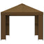 Pavillon 3 x 3 m Gråbrun Polyester og Stål 190 gsm