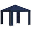 Pavillon 3 x 3 m Blå Polyester og Stål 190 gsm
