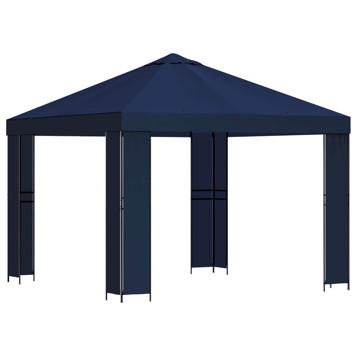 Pavillon 3 x 3 m Blå Polyester og Stål 190 gsm
