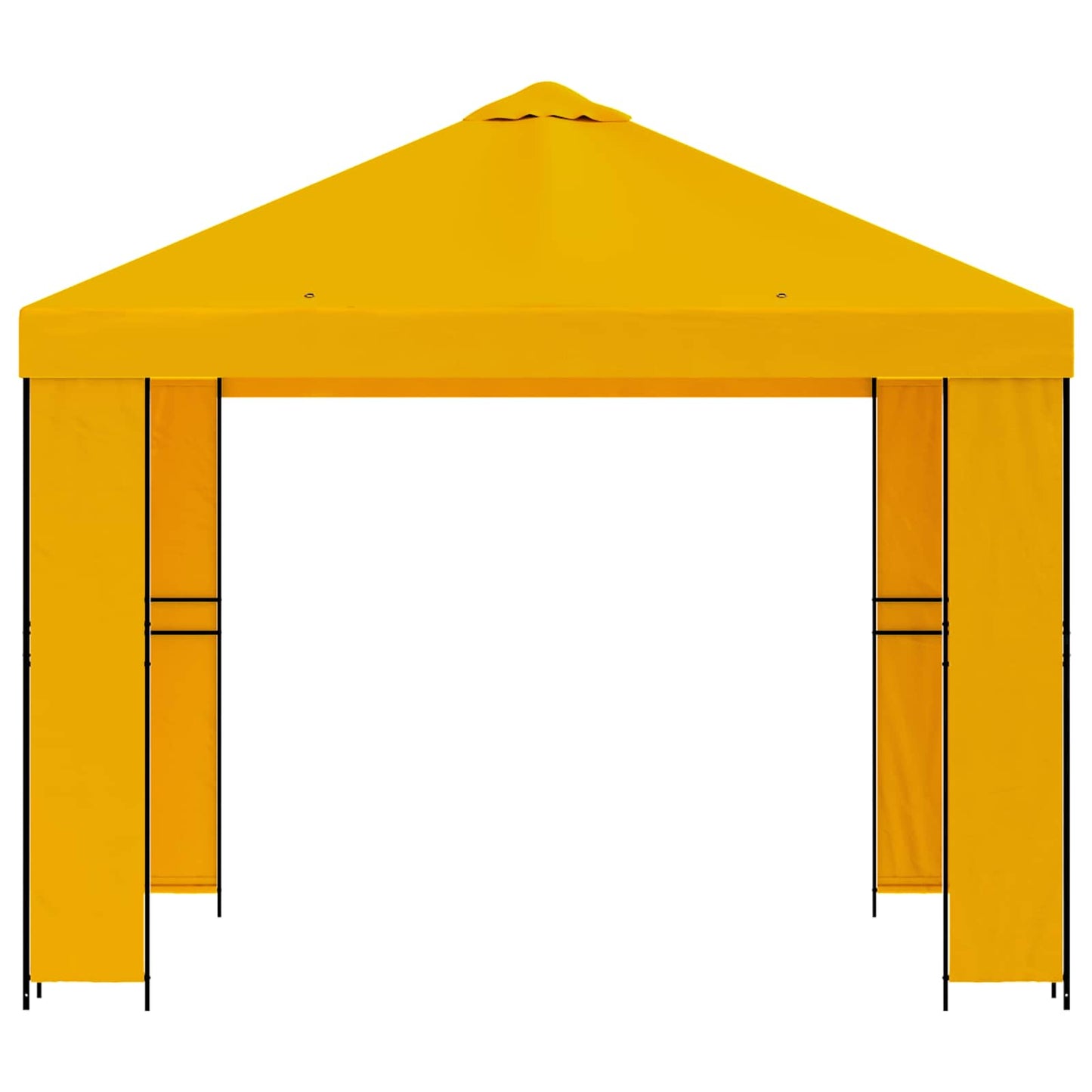 Pavillon 3 x 3 m Gul Polyester og Stål 190 gsm