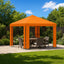 Pavillon 3 x 3 m Orange Polyester og Stål 190 gsm