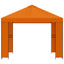 Pavillon 3 x 3 m Orange Polyester og Stål 190 gsm