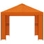 Pavillon 3 x 3 m Orange Polyester og Stål 190 gsm