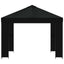 Pavillon 3 x 3 m Sort Polyester og Stål 190 gsm