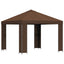 Pavillon 3 x 3 m Brun Polyester og Stål 190 gsm