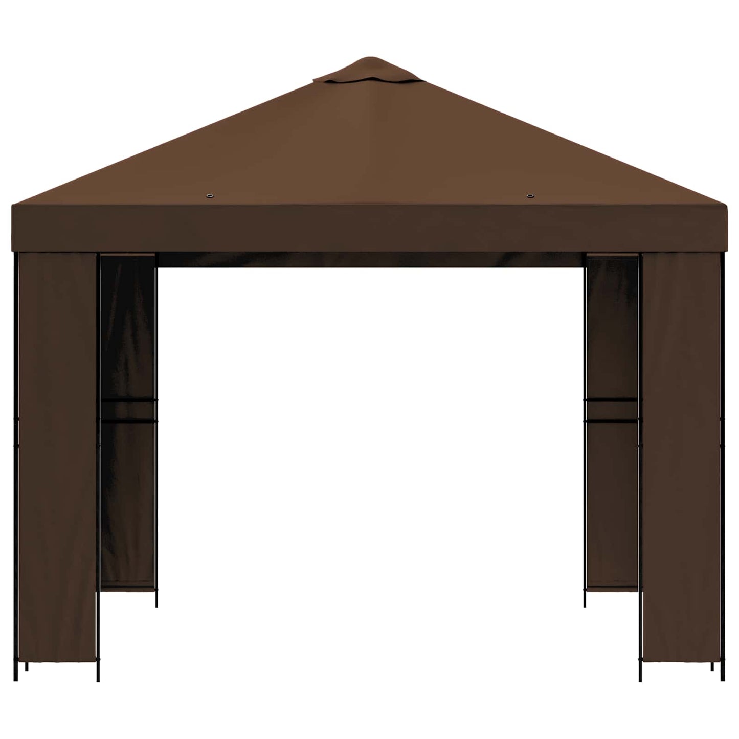 Pavillon 3 x 3 m Brun Polyester og Stål 190 gsm