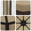Havelæger med sidevægge 3 x 3 m Beige Polyester og Stål 190 gsm