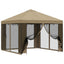Havelæger med sidevægge 3 x 3 m Beige Polyester og Stål 190 gsm