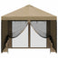 Havelæger med sidevægge 3 x 3 m Beige Polyester og Stål 190 gsm