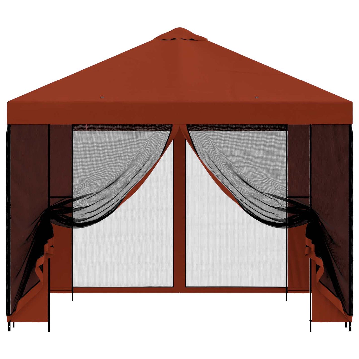 Havelæger med sidevægge 3 x 3 m Terrakotta Polyester og Stål