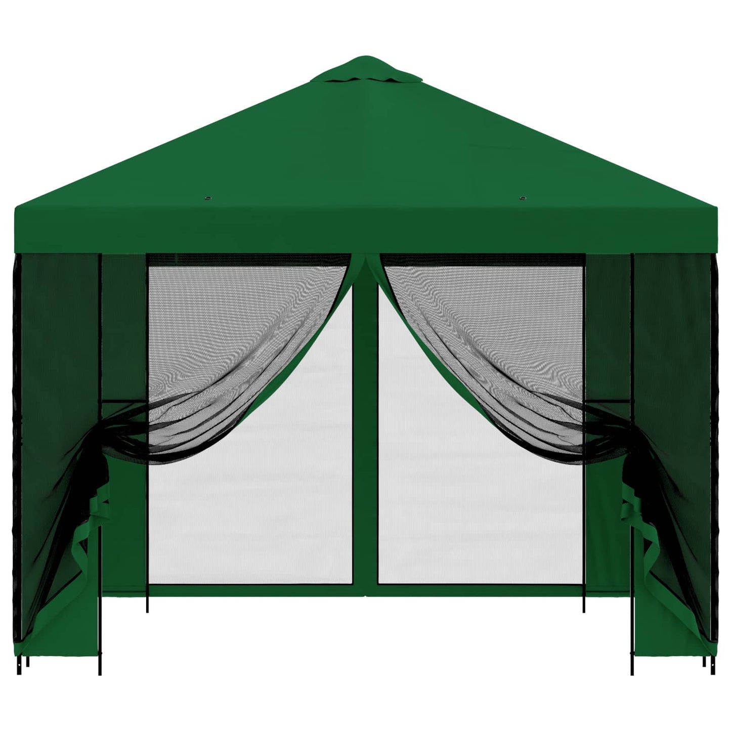 Havelæger med sidevægge 3 x 3 m Grøn Polyester og Stål 190 gsm