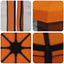 Havelæger med sidevægge 3 x 3 m Orange Polyester og Stål