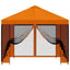 Havelæger med sidevægge 3 x 3 m Orange Polyester og Stål